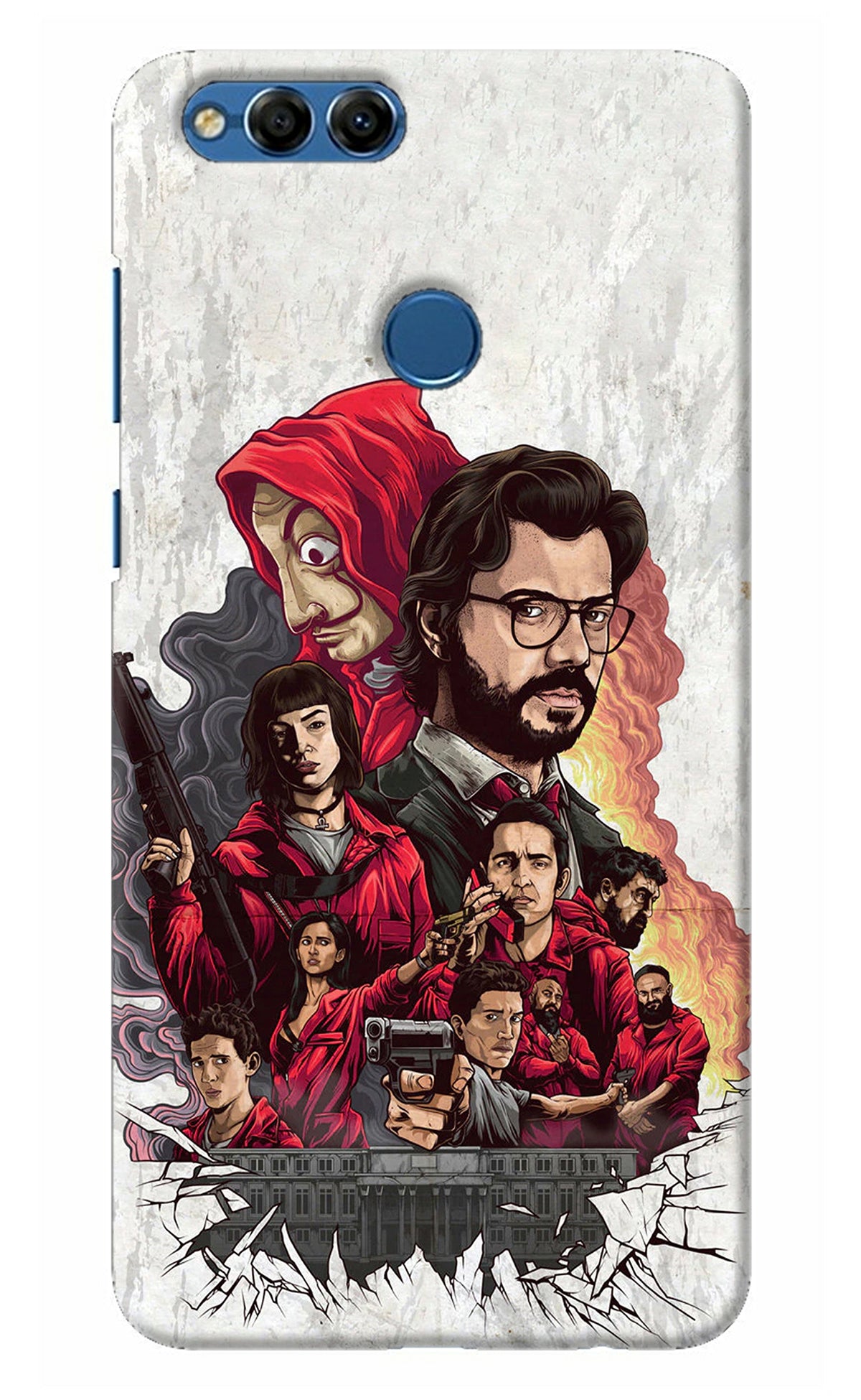 Money Heist Artwork Honor 7X Back Cover