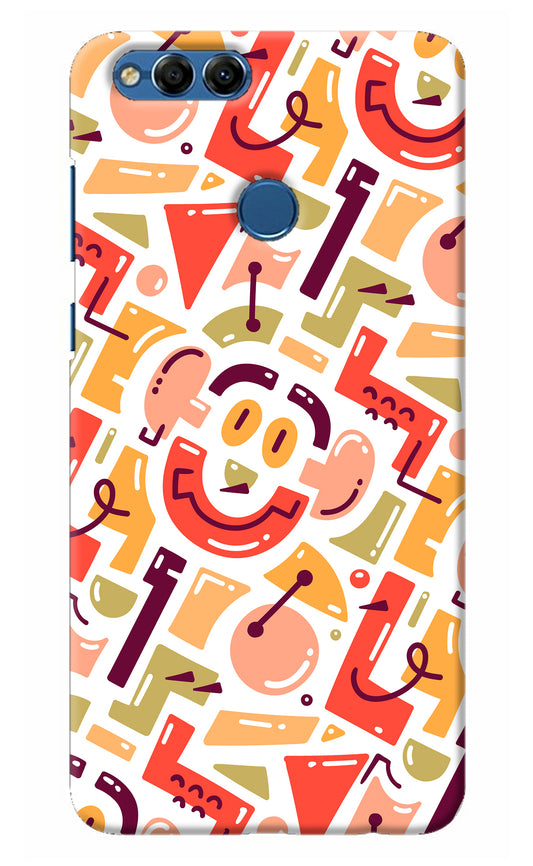 Doodle Pattern Honor 7X Back Cover