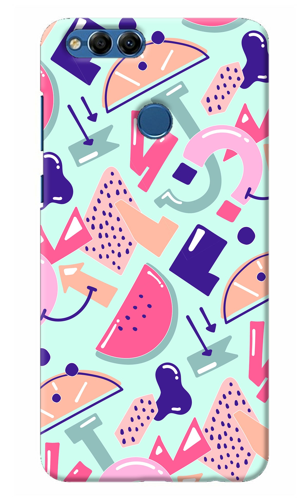 Doodle Pattern Honor 7X Back Cover