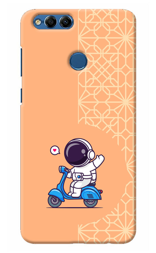 Cute Astronaut Riding Honor 7X Back Cover