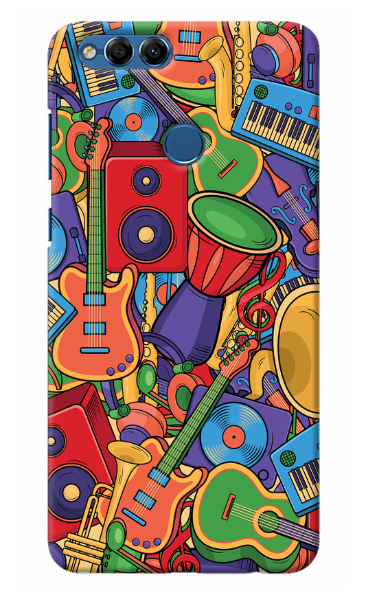Music Instrument Doodle Honor 7X Back Cover