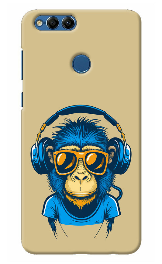 Monkey Headphone Honor 7X Back Cover