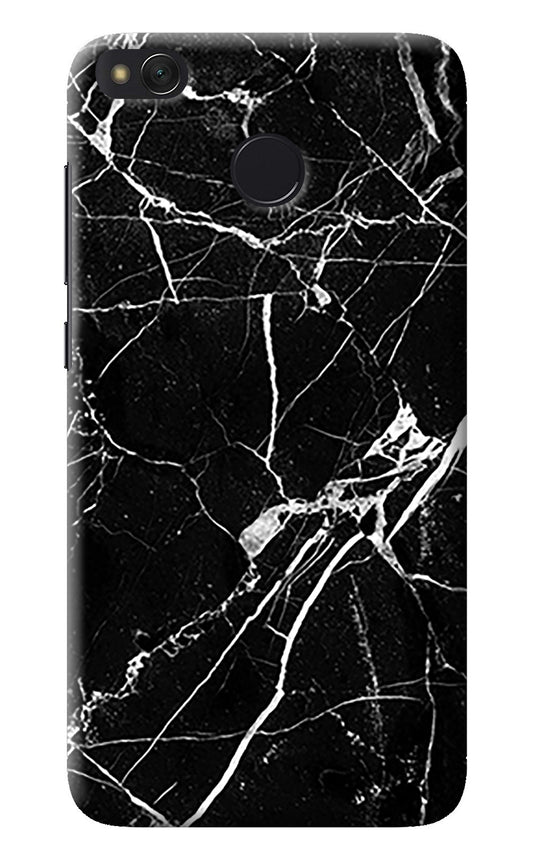 Black Marble Pattern Redmi 4 Back Cover