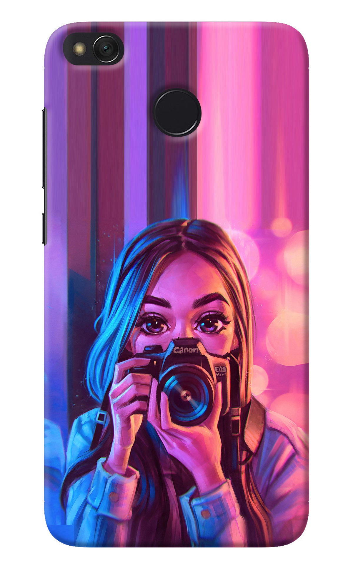 Girl Photographer Redmi 4 Back Cover