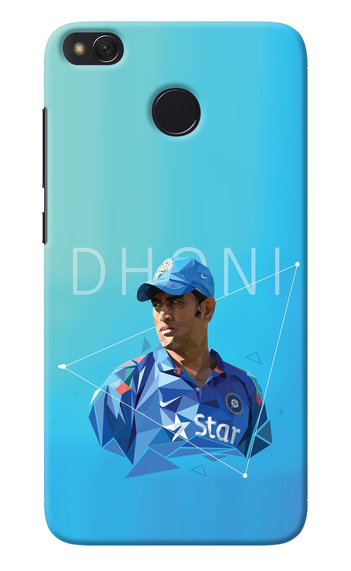 Dhoni Artwork Redmi 4 Back Cover