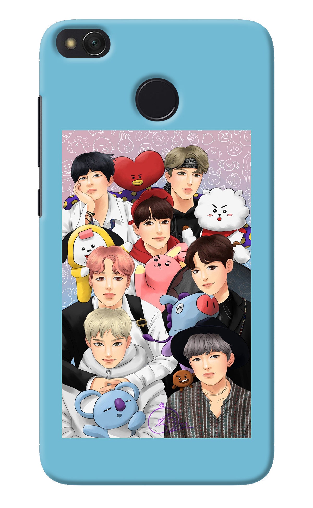 BTS with animals Redmi 4 Back Cover