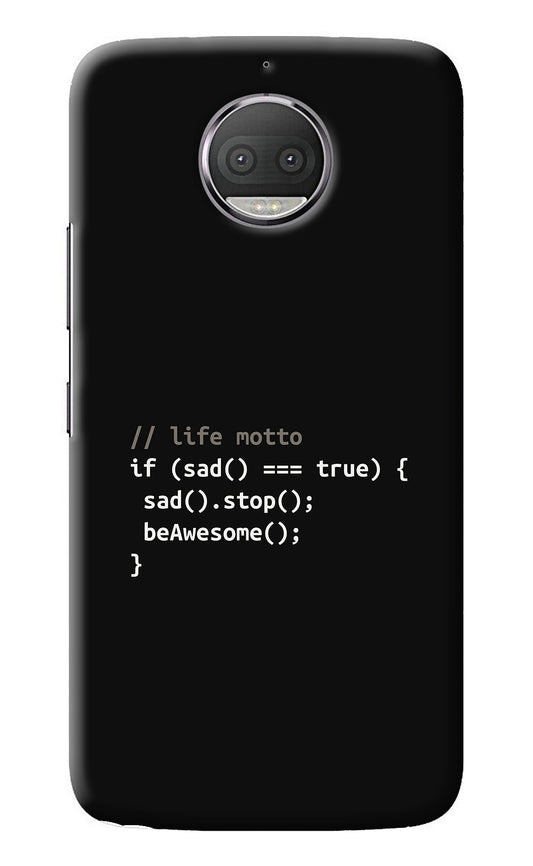 Life Motto Code Moto G5S plus Back Cover