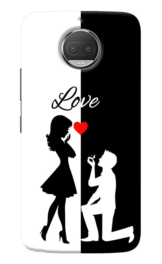 Love Propose Black And White Moto G5S plus Back Cover