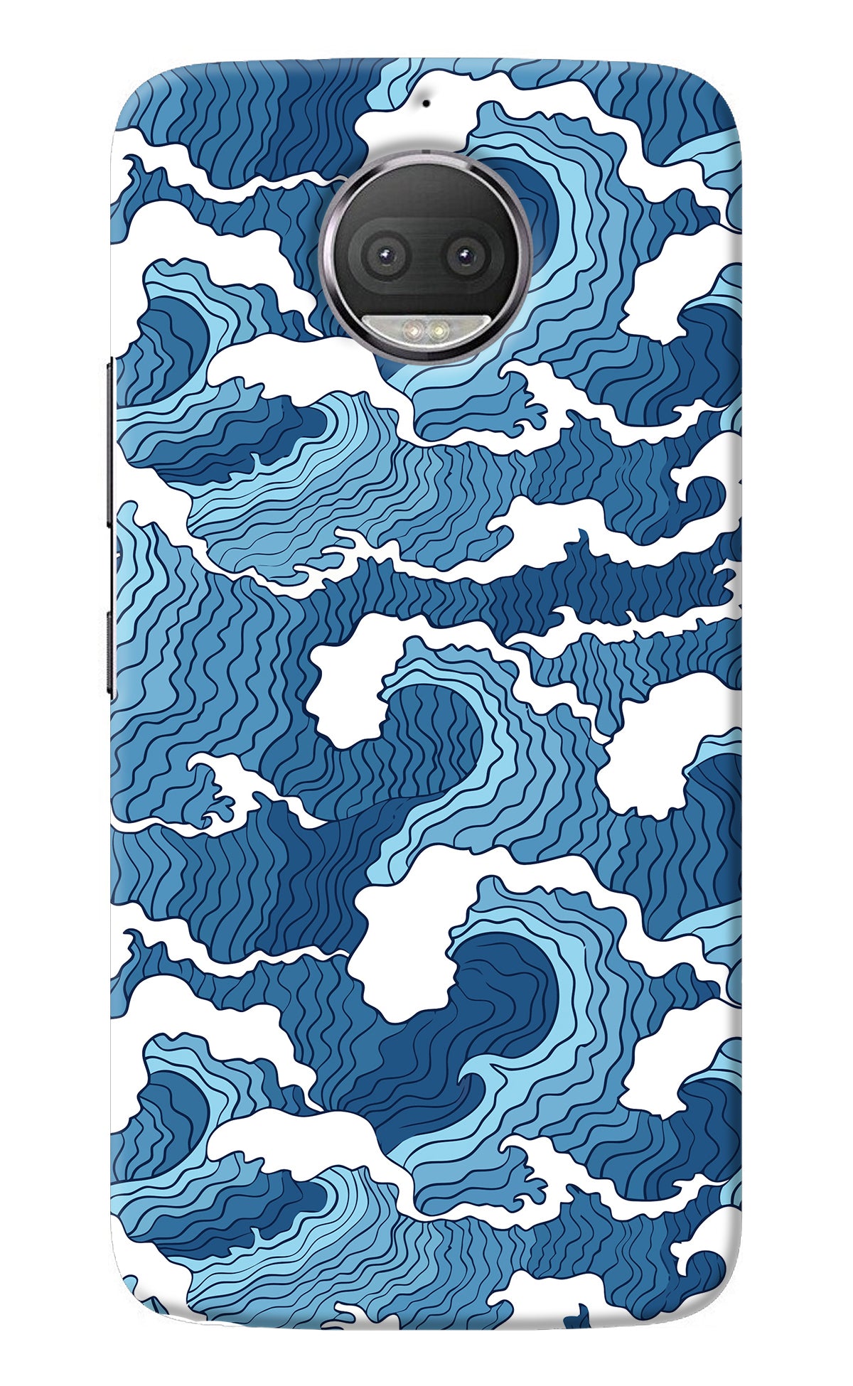 Blue Waves Moto G5S plus Back Cover