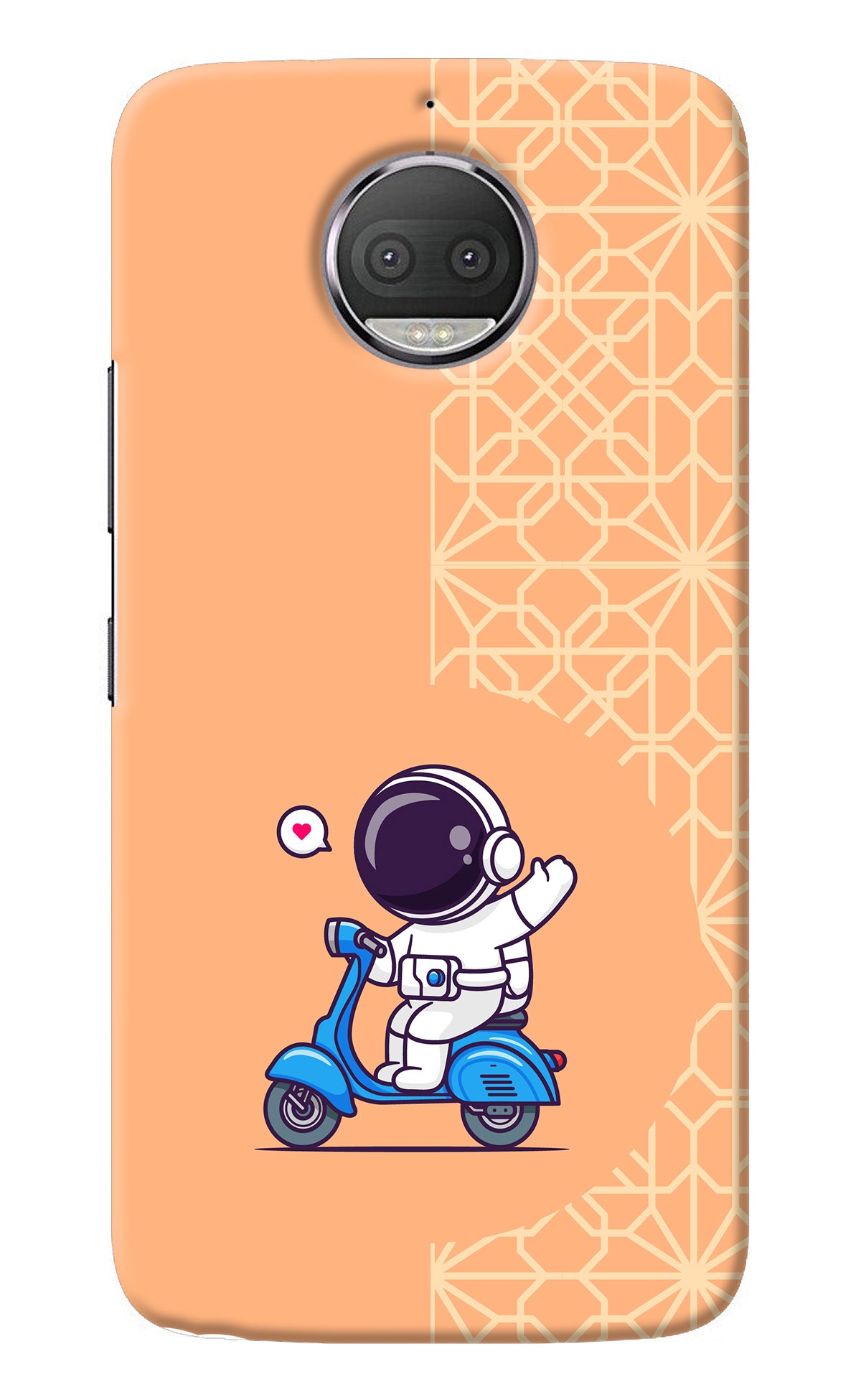 Cute Astronaut Riding Moto G5S plus Back Cover