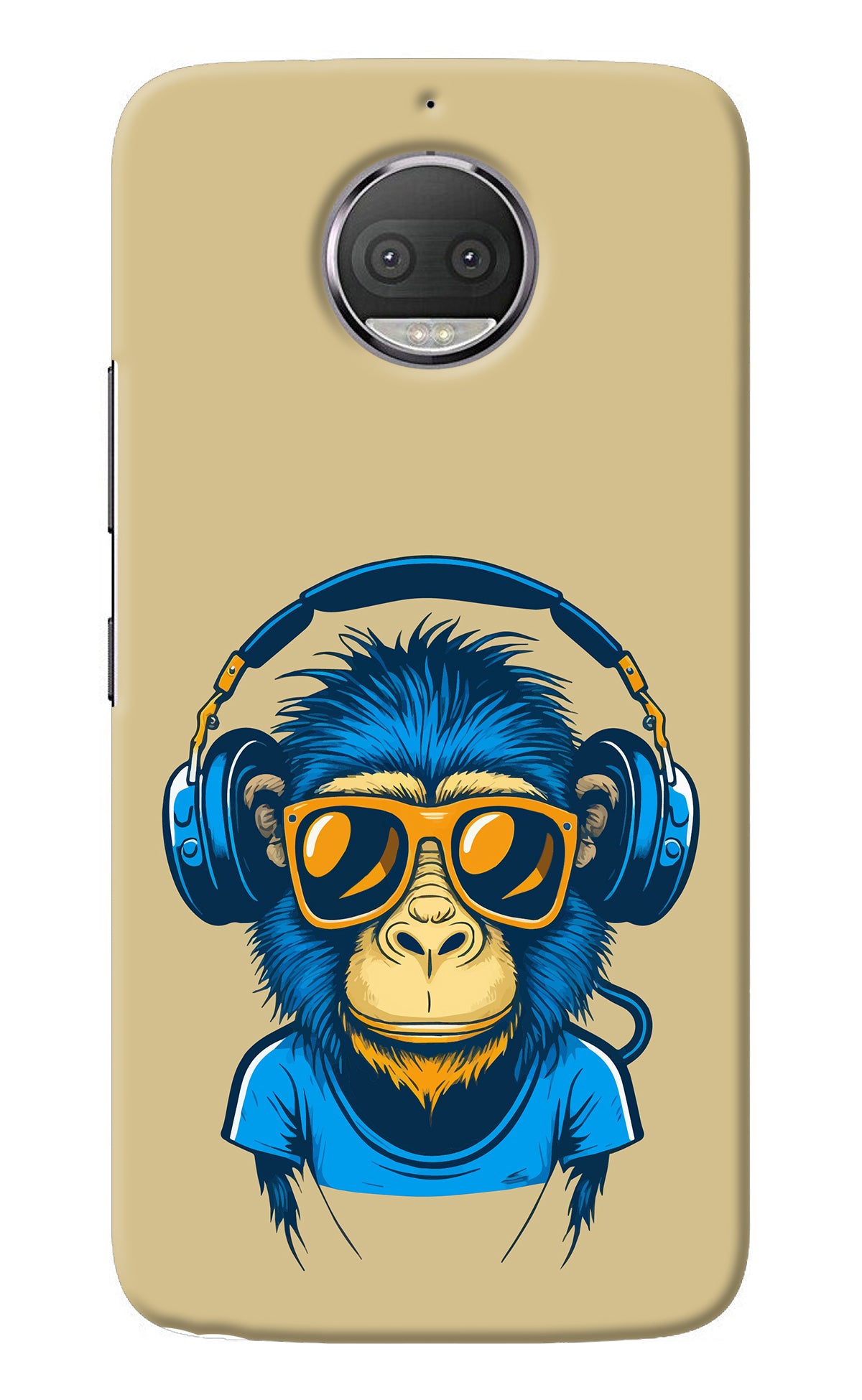 Monkey Headphone Moto G5S plus Back Cover