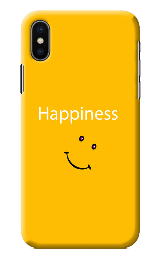 Happiness With Smiley iPhone X Back Cover