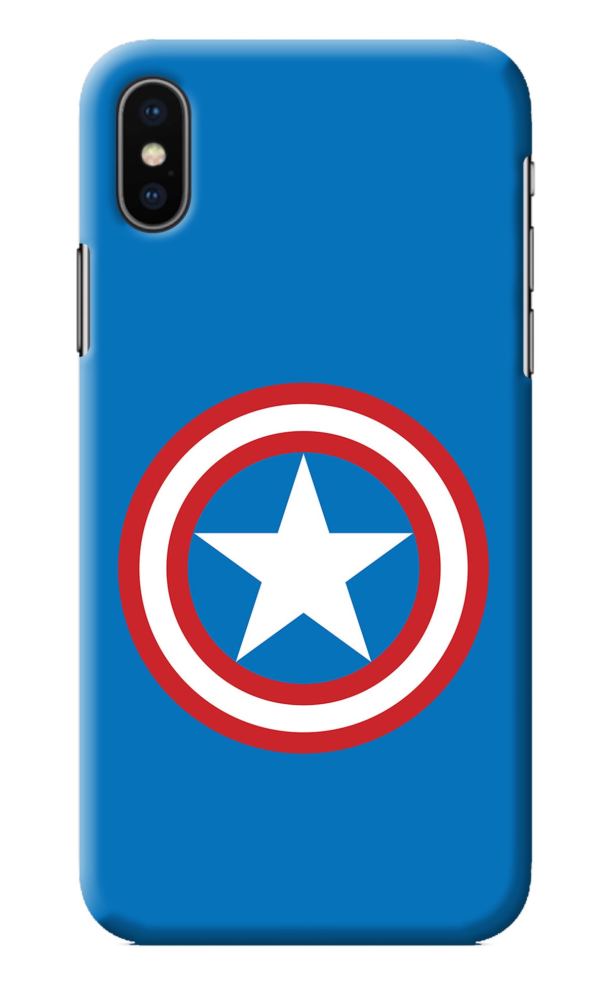 Captain America Logo iPhone X Back Cover