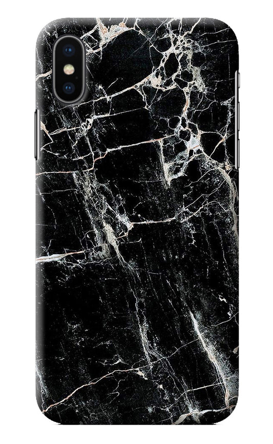 Black Marble Texture iPhone X Back Cover