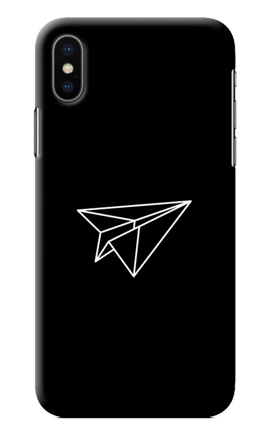 Paper Plane White iPhone X Back Cover