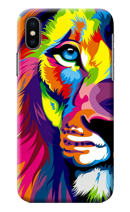 Lion Half Face iPhone X Back Cover