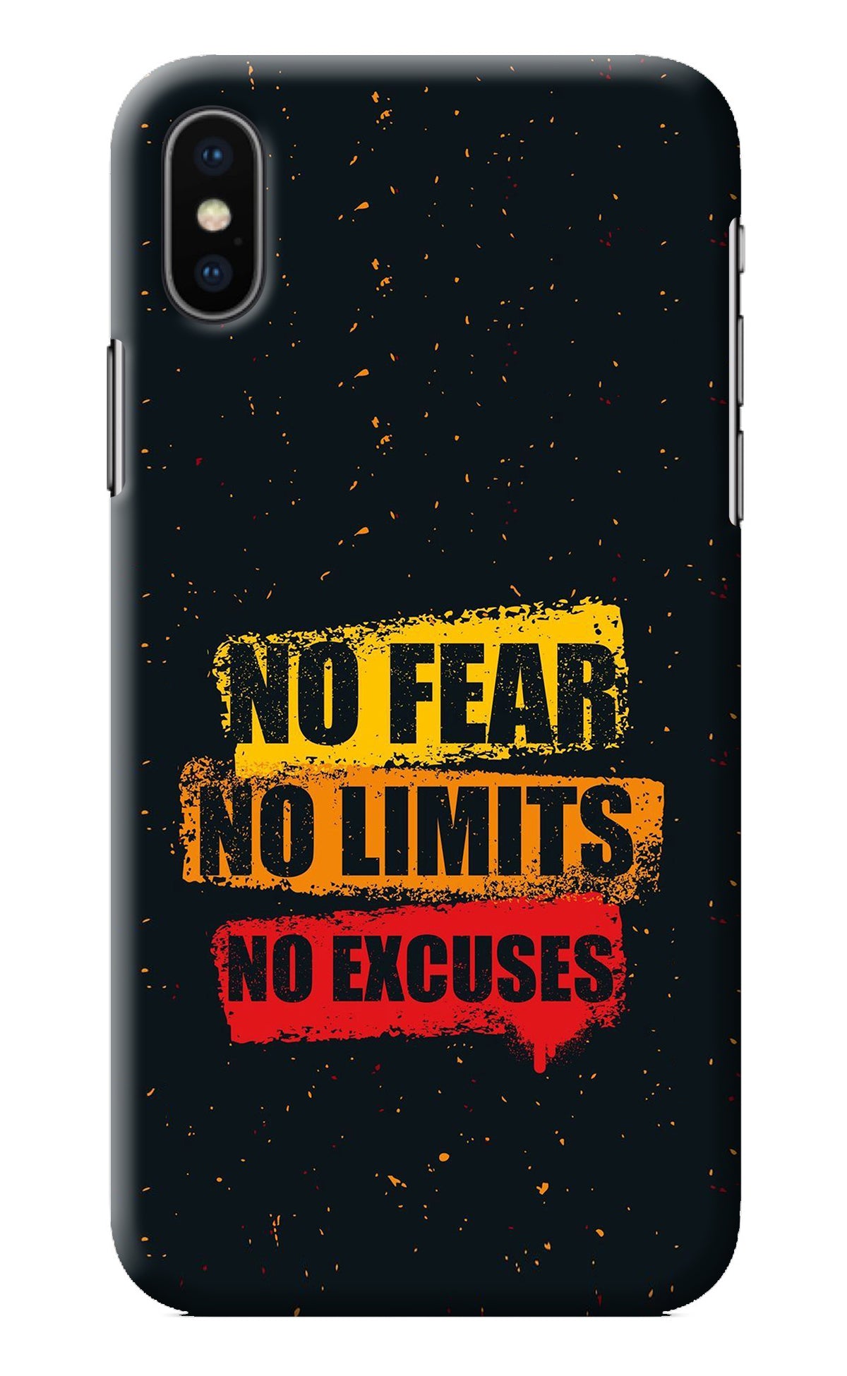 No Fear No Limits No Excuse iPhone X Back Cover