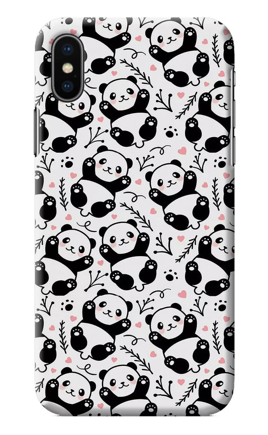 Cute Panda iPhone X Back Cover