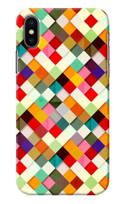 Geometric Abstract Colorful iPhone X Back Cover