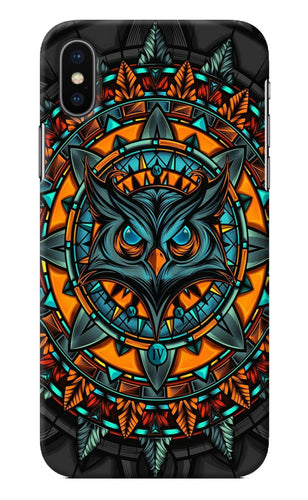 Angry Owl Art iPhone X Back Cover