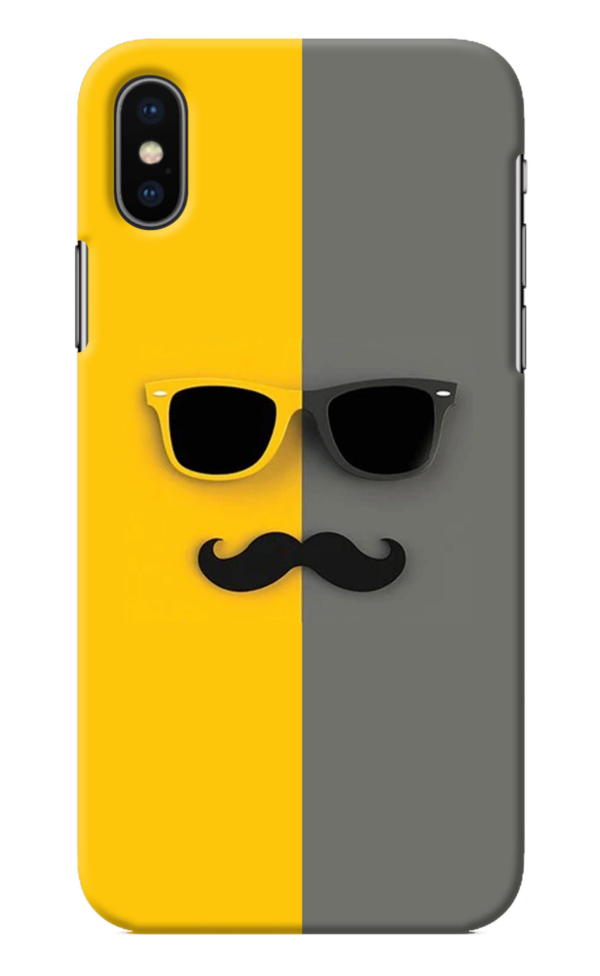 Sunglasses with Mustache iPhone X Back Cover