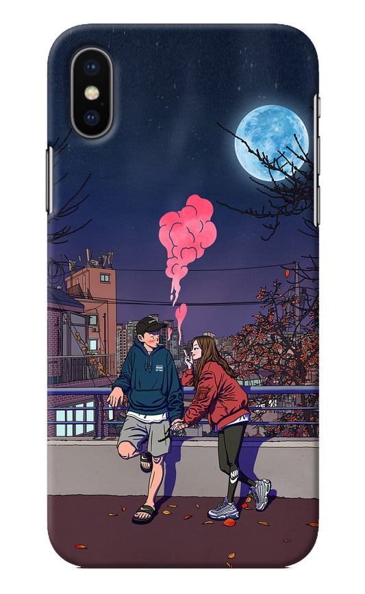 Chilling Couple iPhone X Back Cover