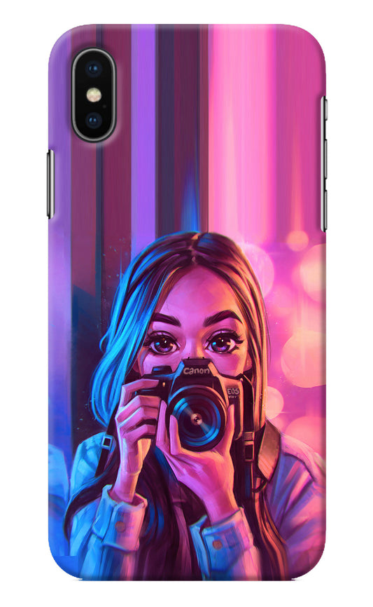 Girl Photographer iPhone X Back Cover