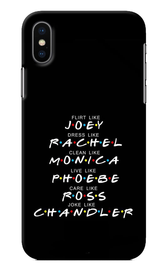 FRIENDS Character iPhone X Back Cover