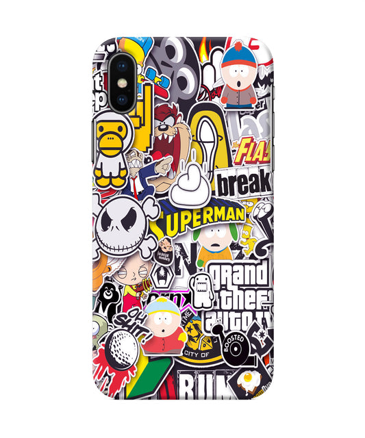 Sticker Bomb iPhone X Back Cover