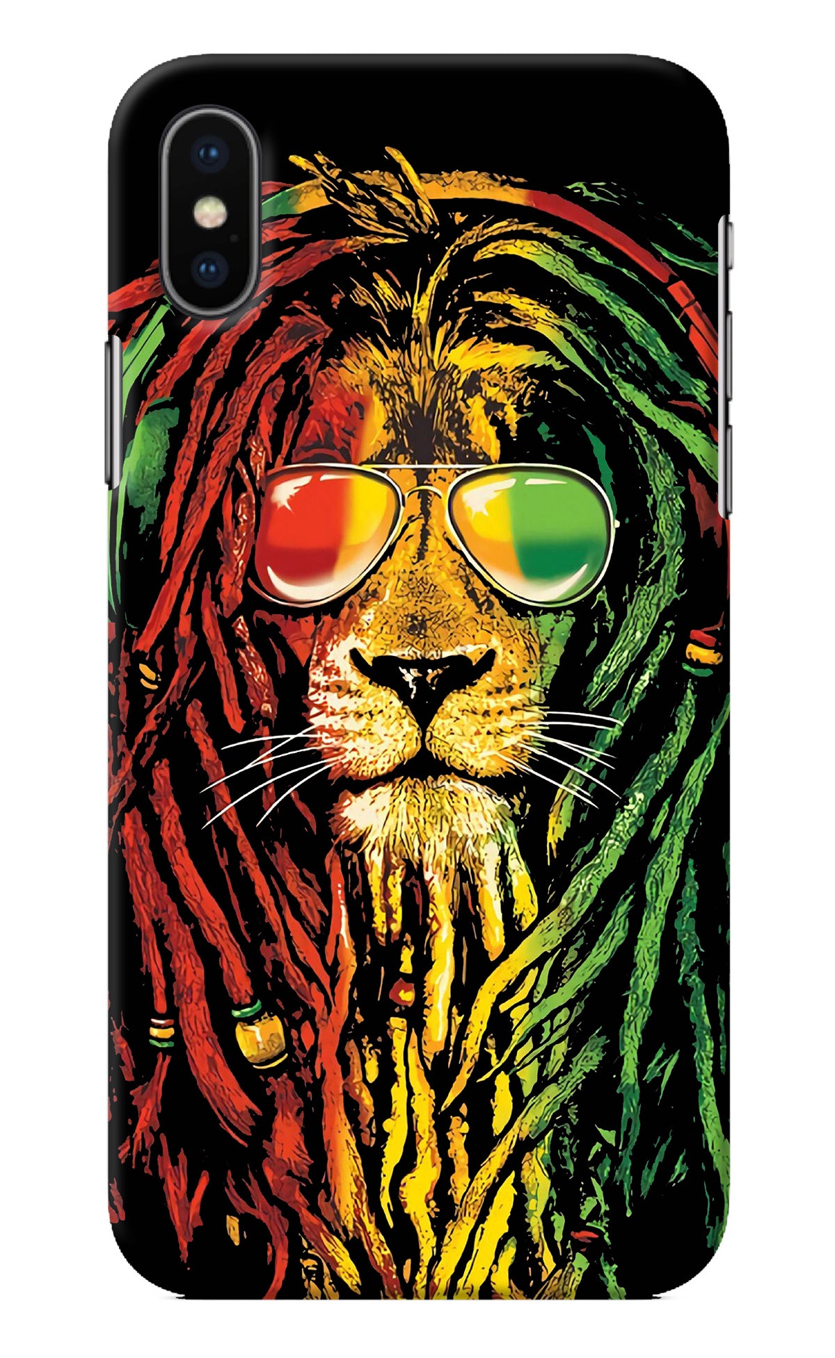 Rasta Lion iPhone X Back Cover