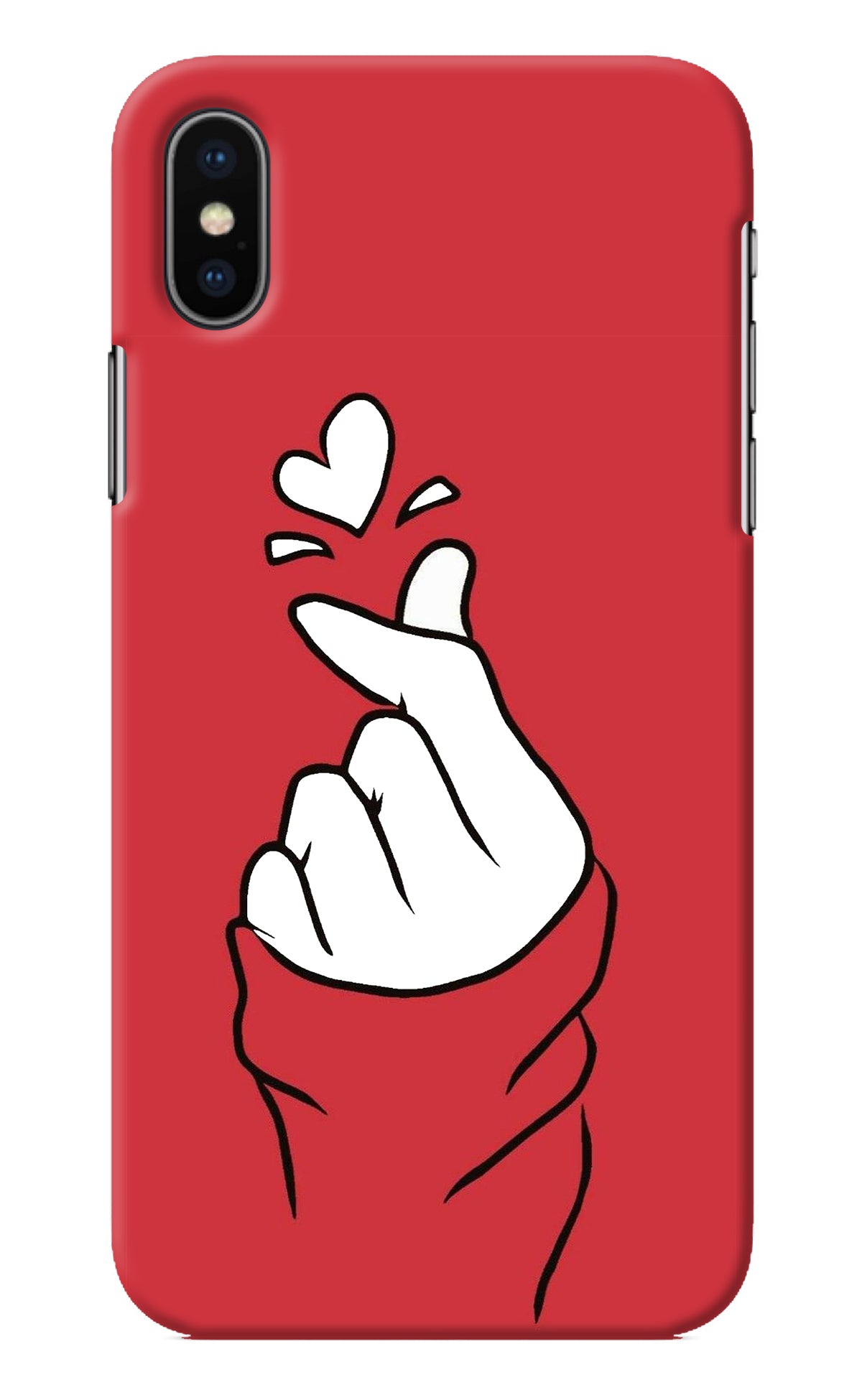 Korean Love Sign iPhone X Back Cover