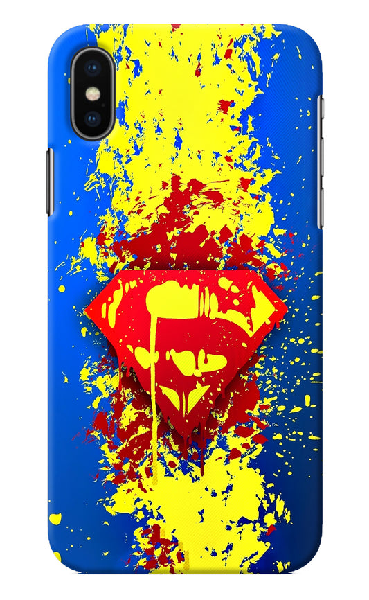 Superman logo iPhone X Back Cover