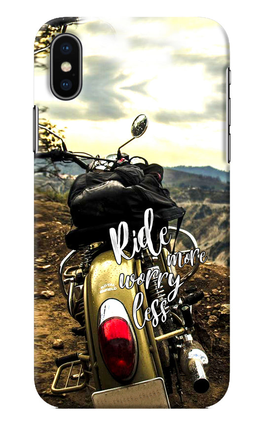 Ride More Worry Less iPhone X Back Cover