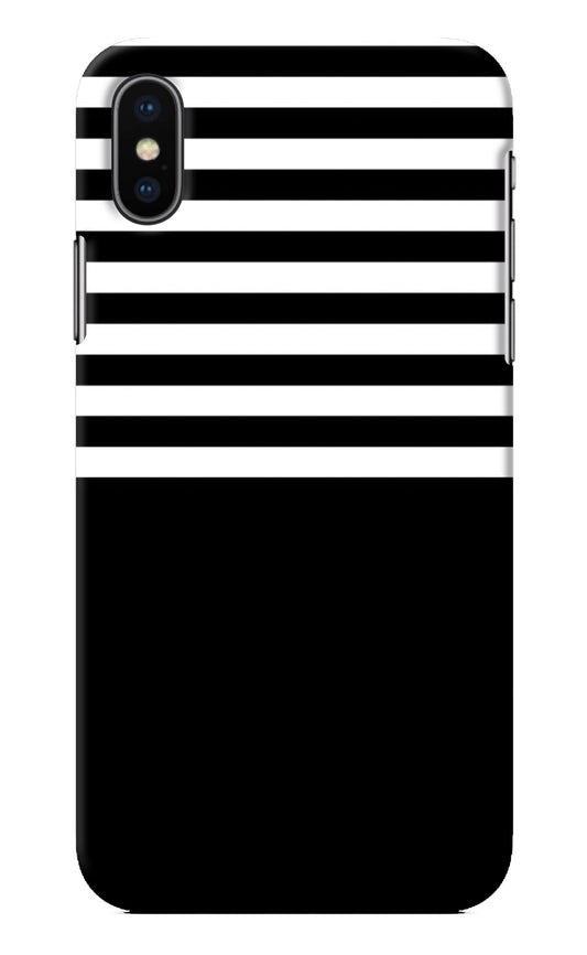 Black and White Print iPhone X Back Cover
