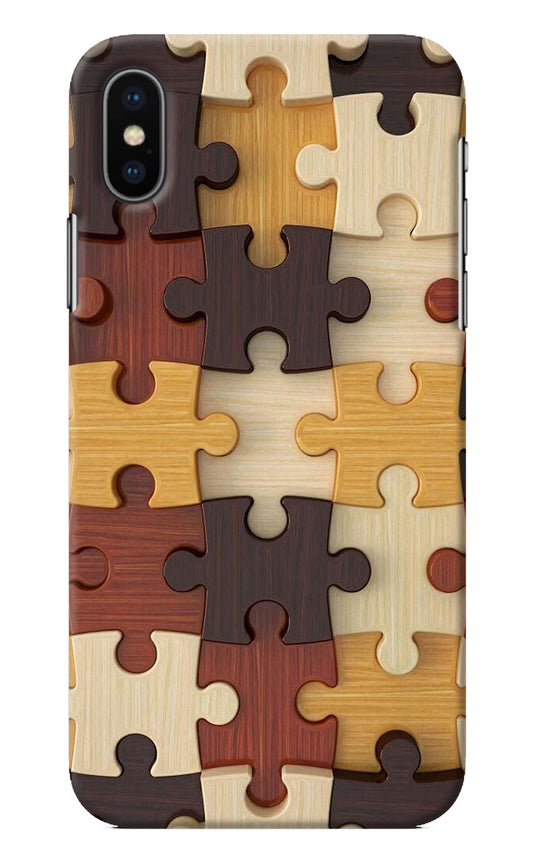 Wooden Puzzle iPhone X Back Cover