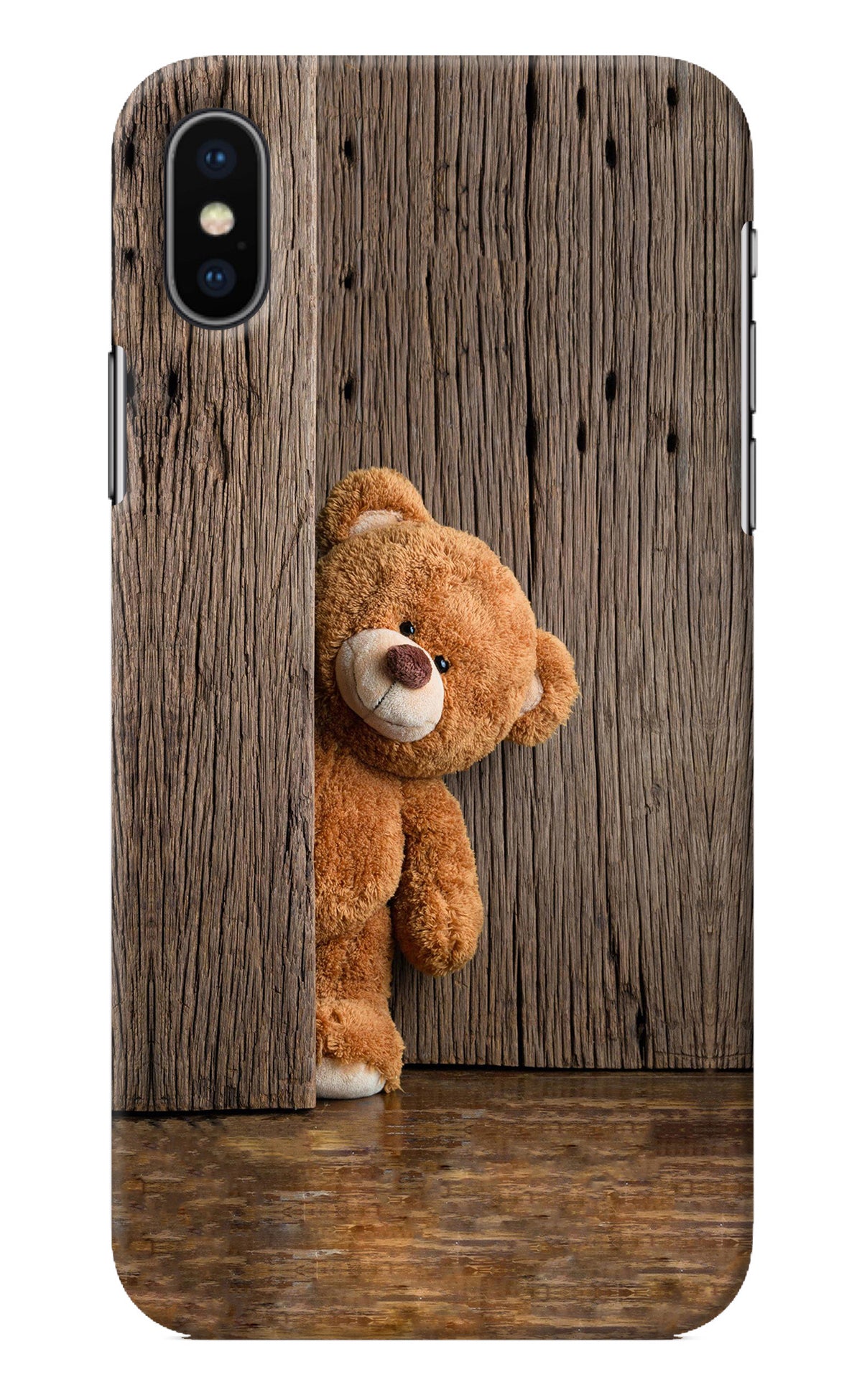 Teddy Wooden iPhone X Back Cover