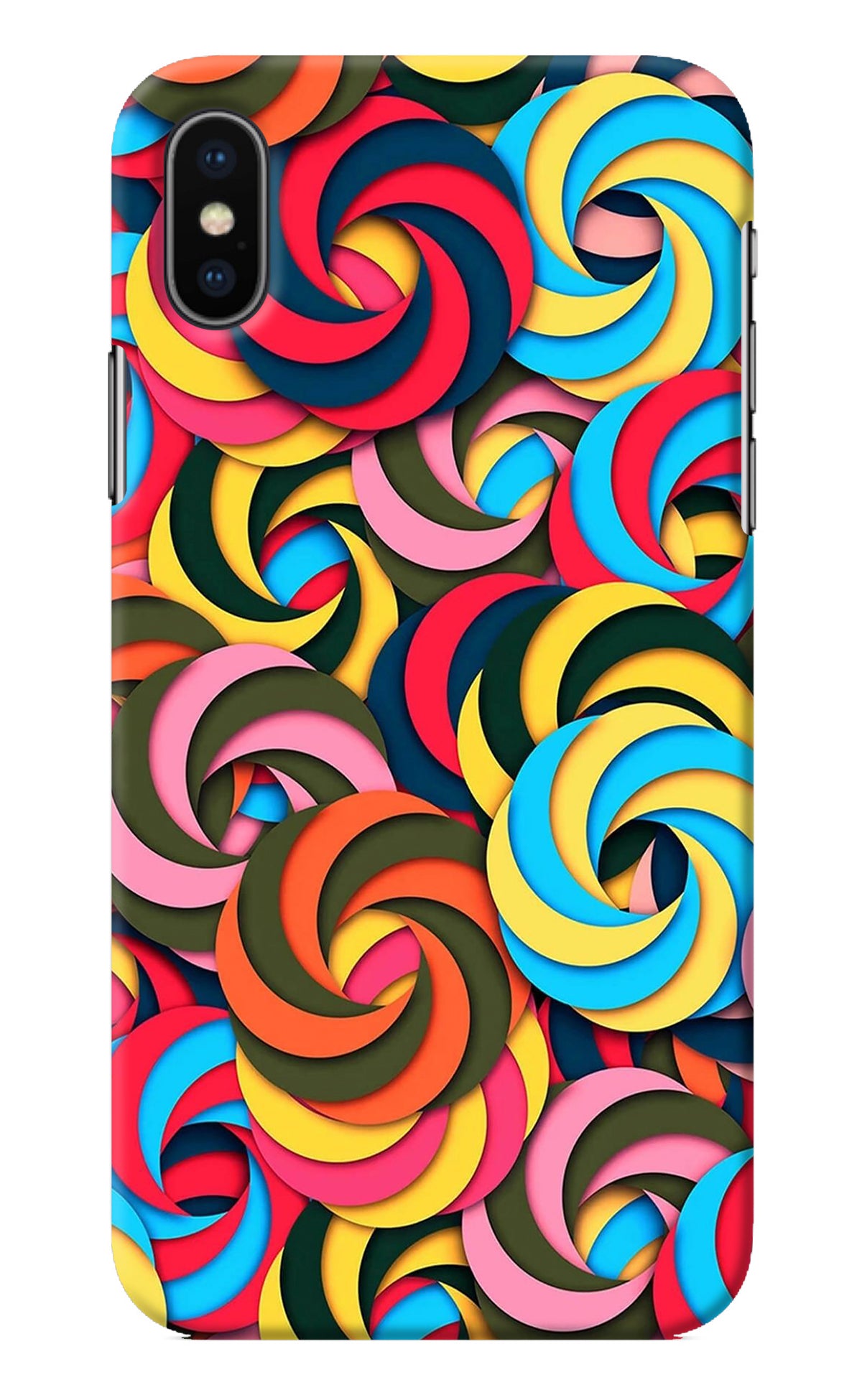 Spiral Pattern iPhone X Back Cover