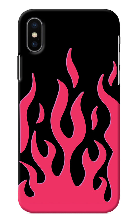 Fire Flames iPhone X Back Cover