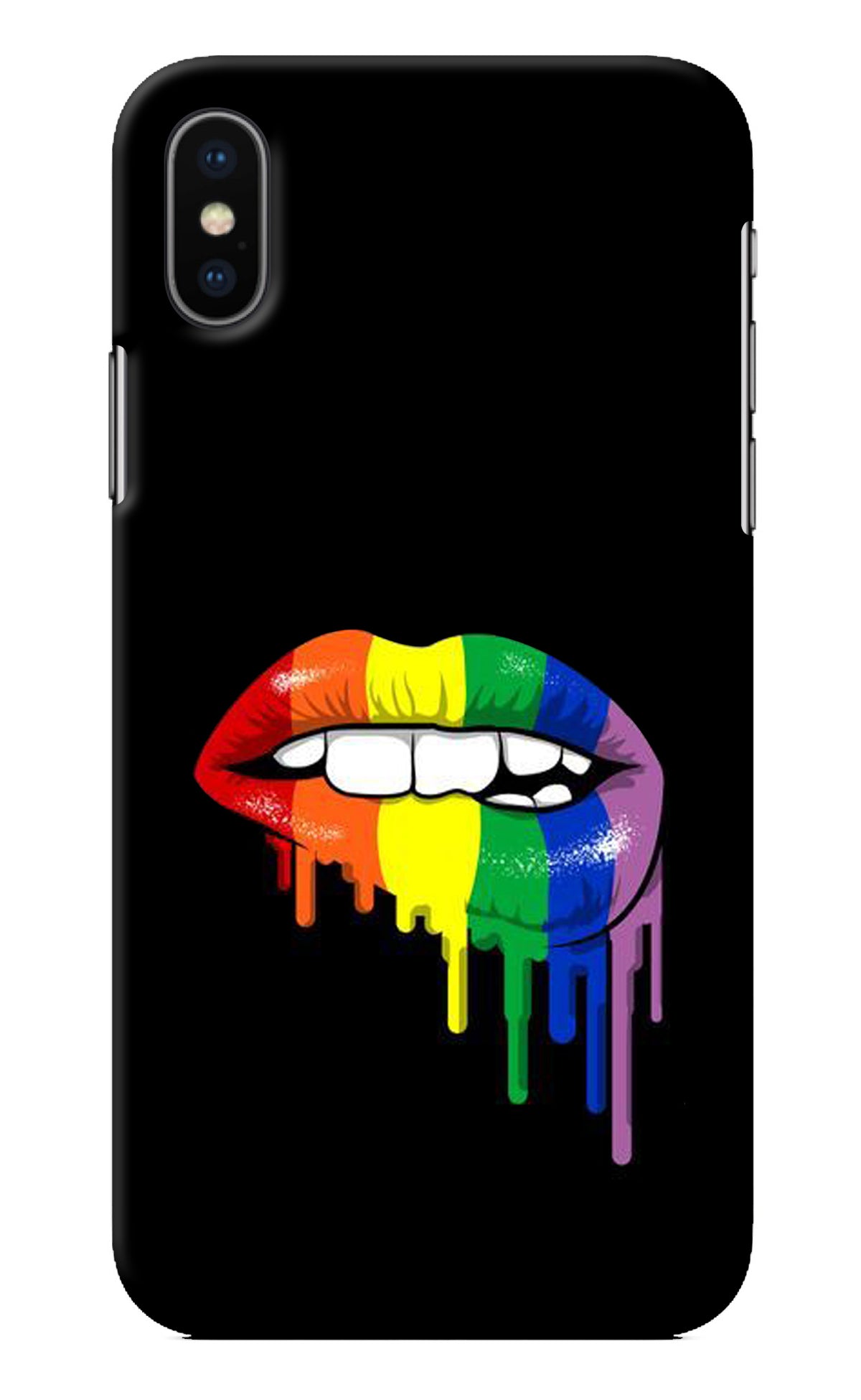 Lips Biting iPhone X Back Cover