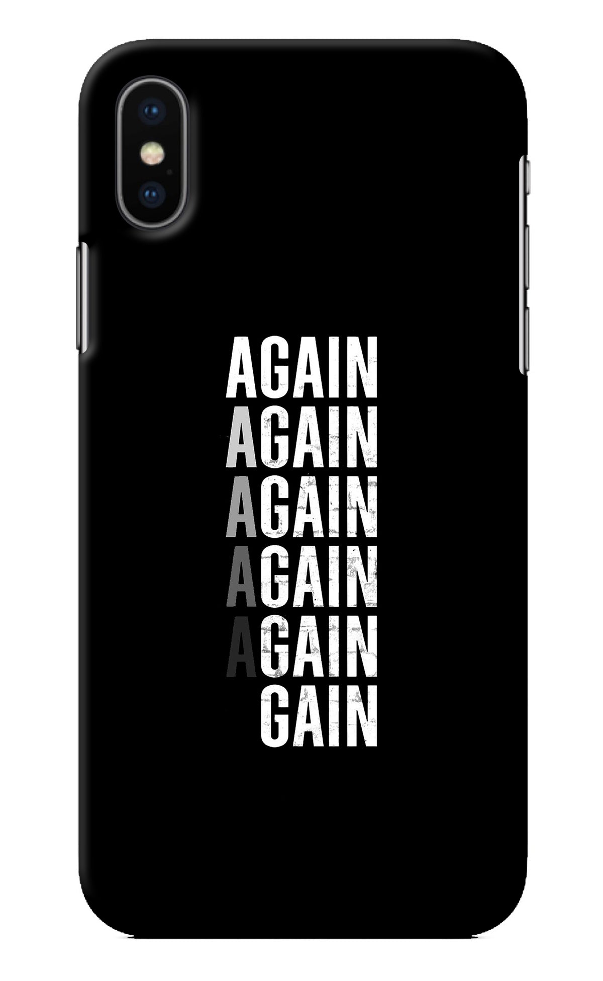 Again Again Gain iPhone X Back Cover