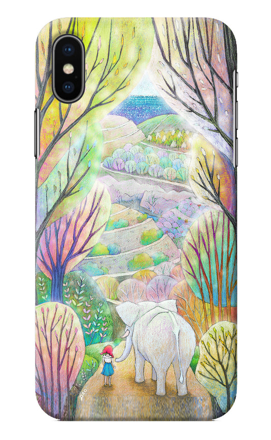 Nature Painting iPhone X Back Cover