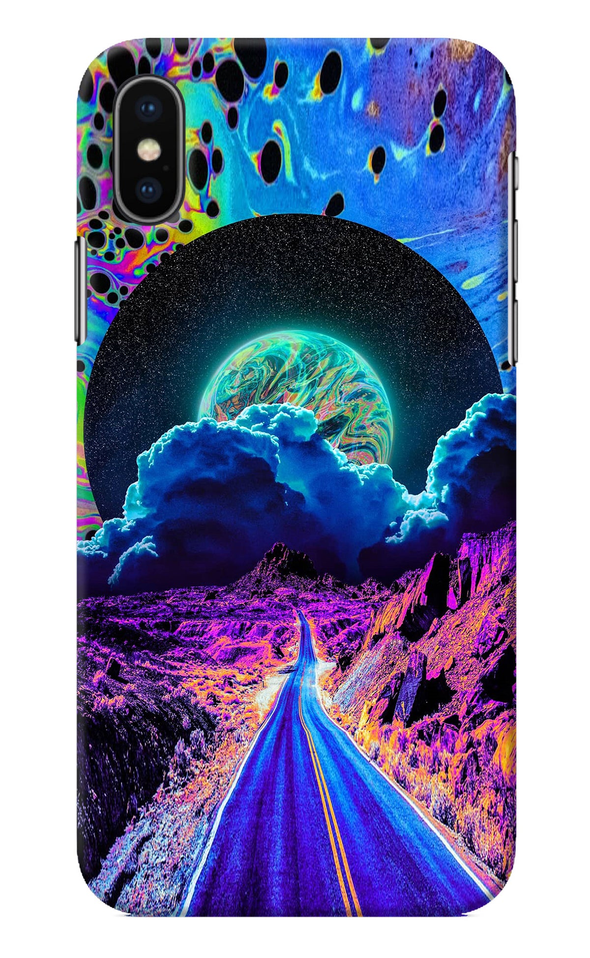 Psychedelic Painting iPhone X Back Cover