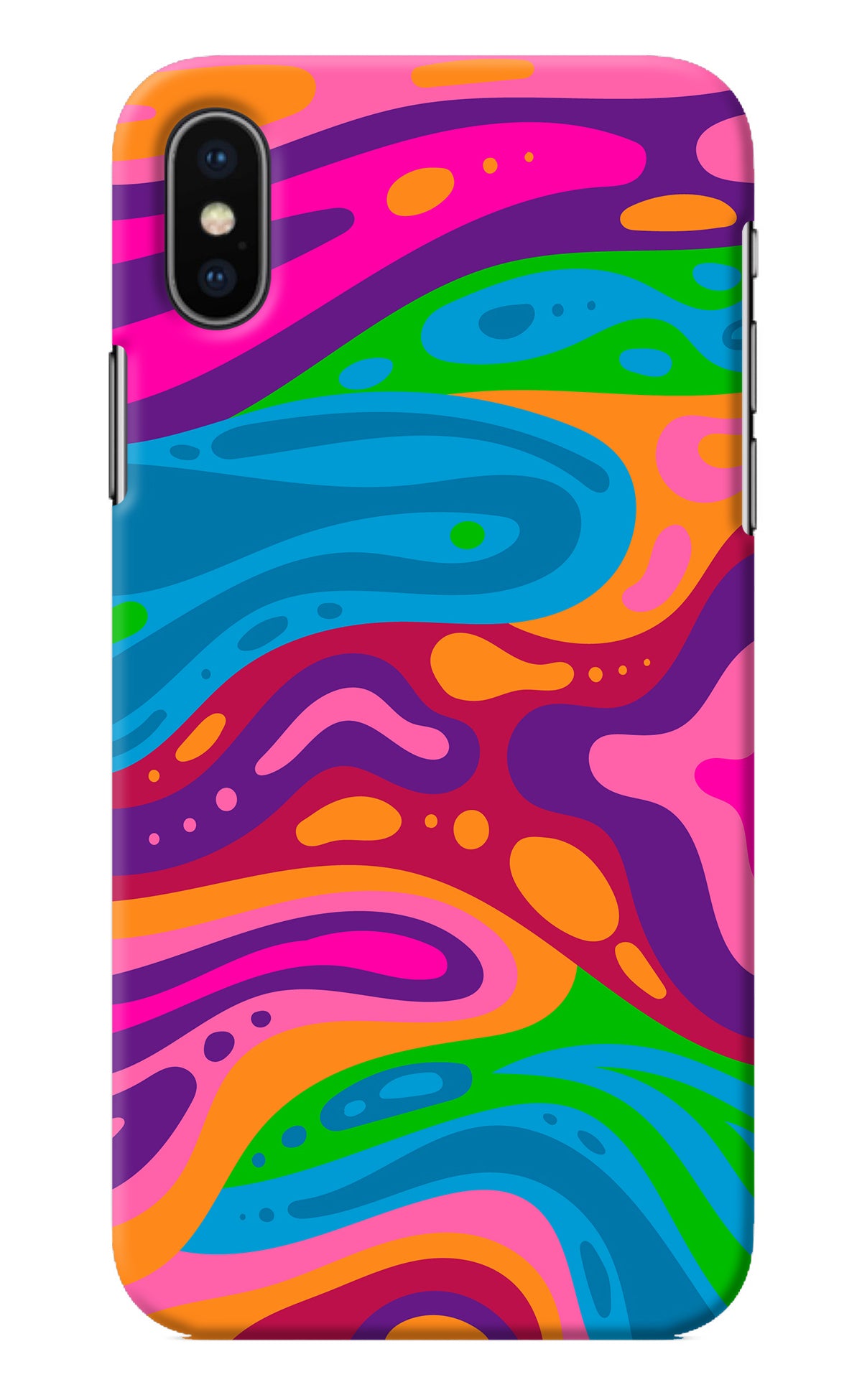 Trippy Pattern iPhone X Back Cover