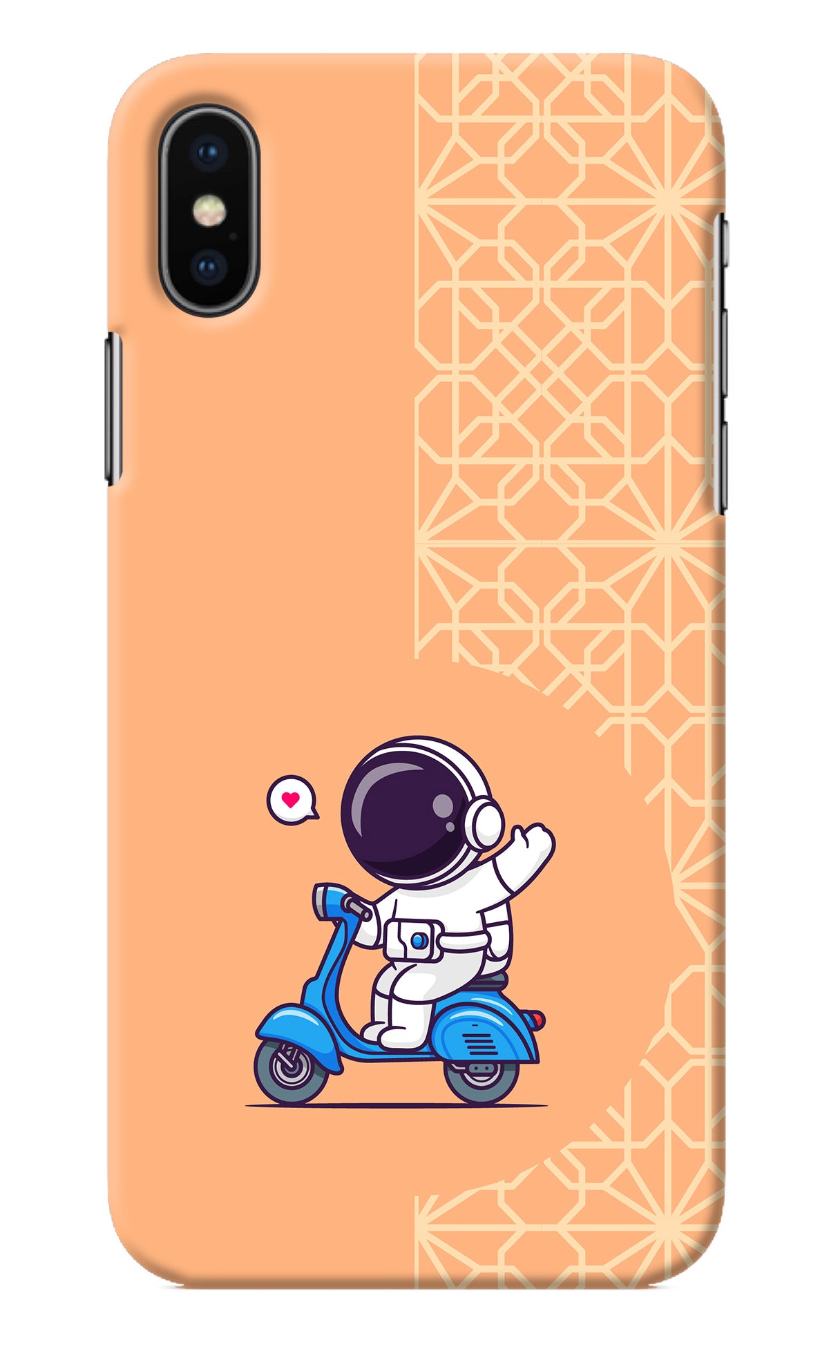 Cute Astronaut Riding iPhone X Back Cover