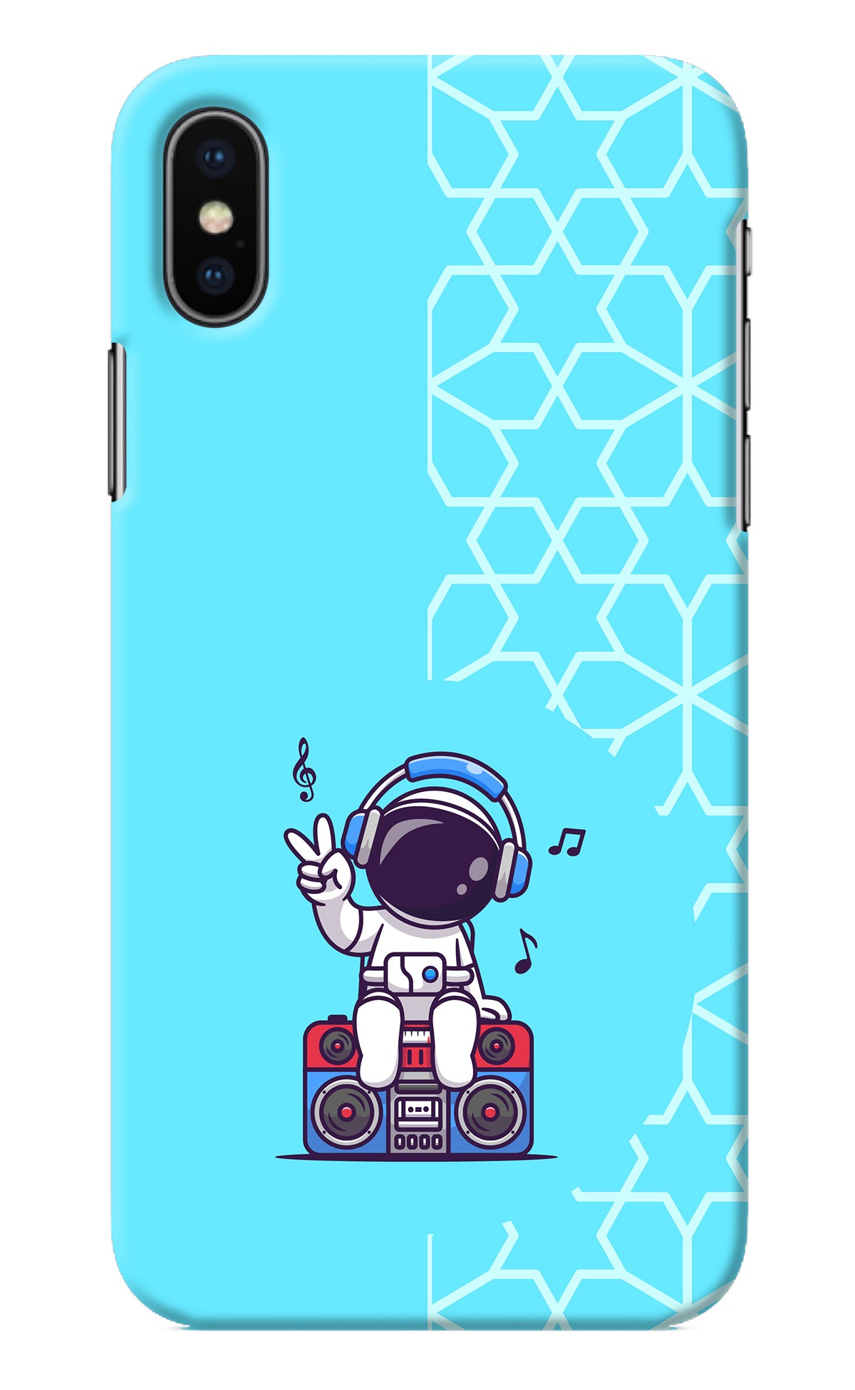 Cute Astronaut Chilling iPhone X Back Cover