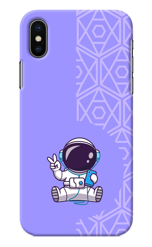 Cute Astronaut Chilling iPhone X Back Cover