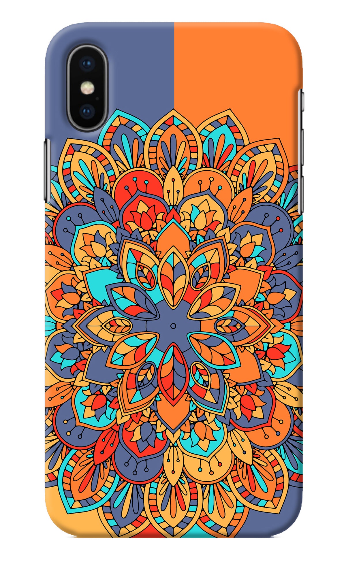 Color Mandala iPhone X Back Cover