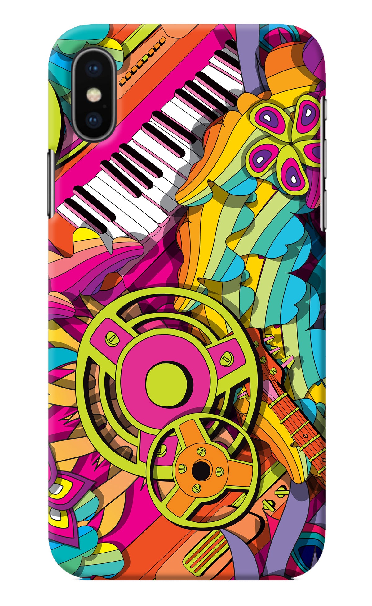 Music Doodle iPhone X Back Cover