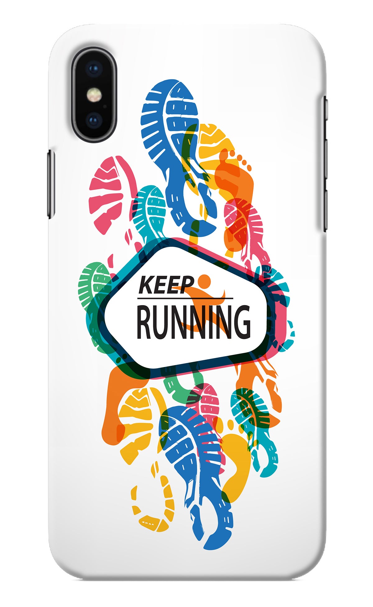 Keep Running iPhone X Back Cover