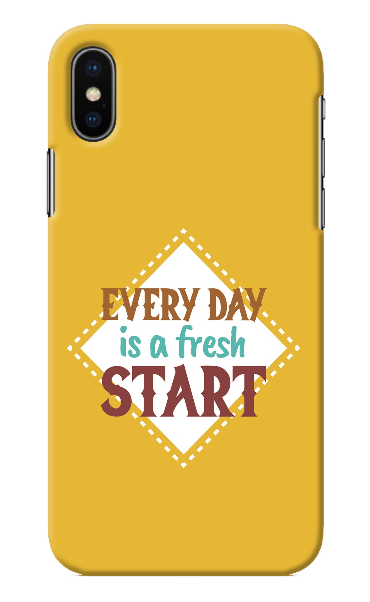 Every day is a Fresh Start iPhone X Back Cover